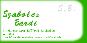 szabolcs bardi business card